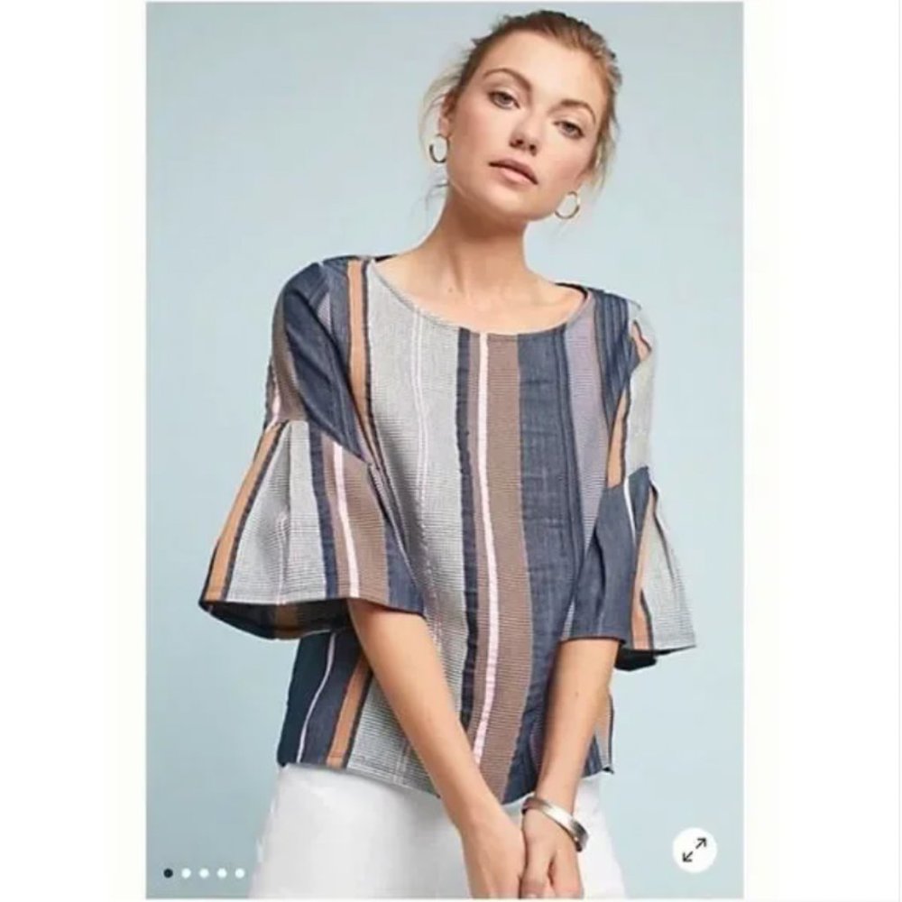 DOLAN Luella bell sleeve striped top